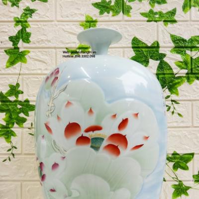 MAI BÌNH TÍCH LỘC VẼ TAY CÁ CHÉP HOA SEN - QUÀ TẶNG SANG TRỌNG VÀ ĐỘC ĐÁO